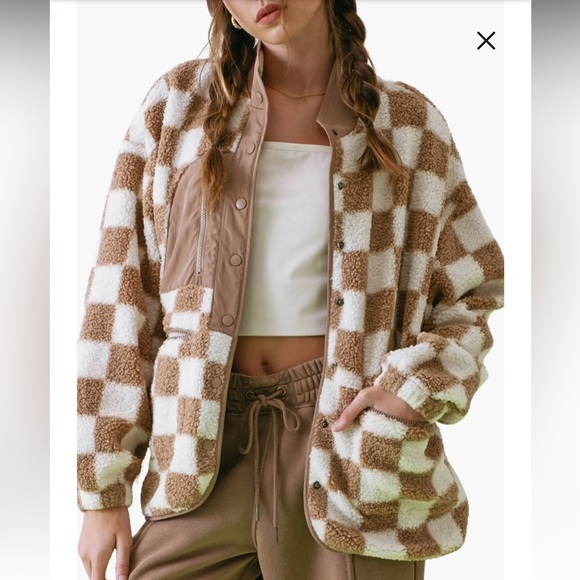 Blu Pepper Jackets & Blazers - BNWOT - PLAID LIGHT WEIGHT FLEECE JACKET